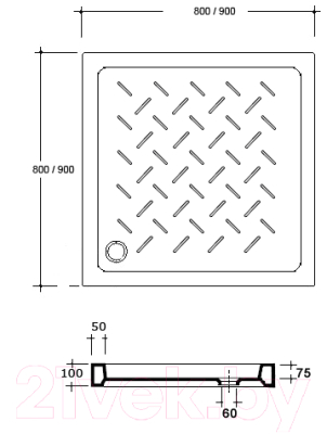 Душевой поддон RGW CR-088 / 19170188-01