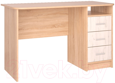 Письменный стол Интерлиния СК-001 (дуб сонома/дуб белый) - фото