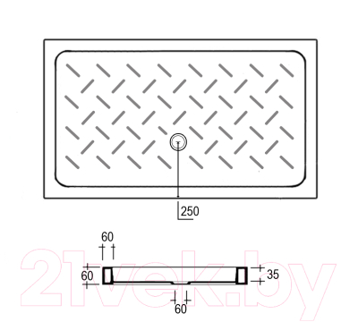 Душевой поддон RGW CR-128 / 19170382-01