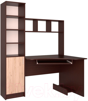 Компьютерный стол Интерлиния СК-005 (дуб венге/дуб серый) - фото