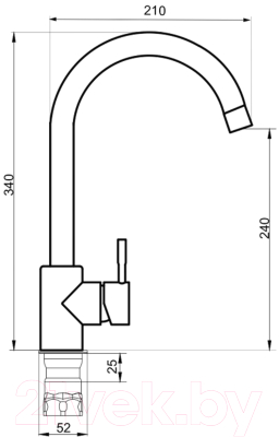 Смеситель РМС SUS124BGK-017F