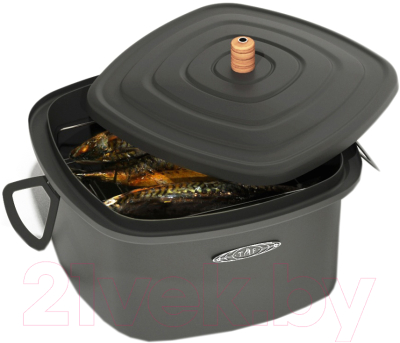 Коптильня ТМФ Нельма Лайт Carbon (антрацит) - фото