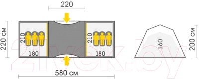 Палатка Talberg Base 6 / TLT-026 (зеленый)