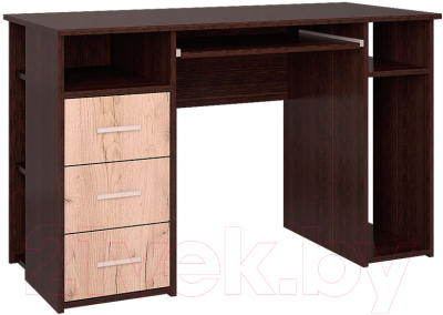 Компьютерный стол Интерлиния СК-010 (дуб венге/дуб серый) - фото