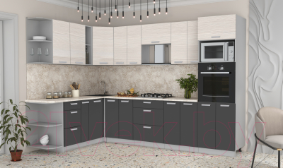 Готовая кухня Интерлиния Мила Лайт 1.88x3.0 левая