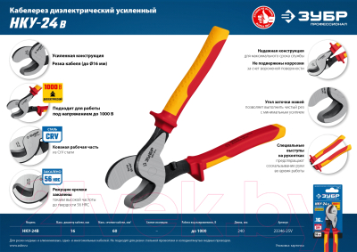 Кабелерез Зубр 23346-25V