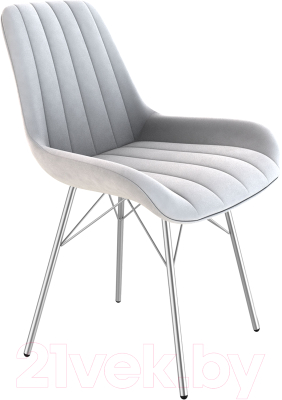 Стул Sheffilton SHT-ST37/S64 (серое облако/хром лак) - фото
