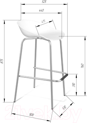 Стул барный Sheffilton SHT-ST19-SF2/S29