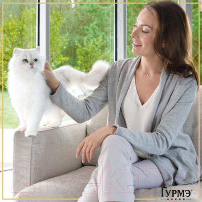 Влажный корм для кошек Гурмэ Натуральные Рецепты томленая индейка с горошком