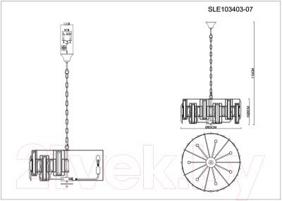 Люстра Evoluce Giano SLE103403-07