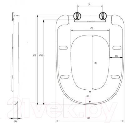 Сиденье для унитаза AV Engineering Alca Plus AVWHR205C