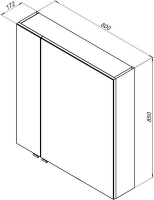 Шкаф с зеркалом для ванной Aquanet Алвита 80 / 277534