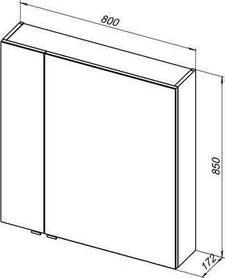 Шкаф с зеркалом для ванной Aquanet Алвита 80 / 277537