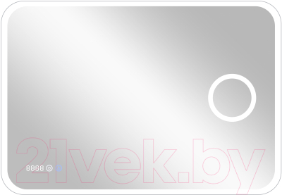 Зеркало Континент Bliss Led 90x70 (с увеличительным зеркалом и часами) - фото