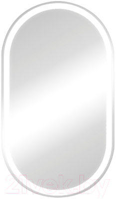 Шкаф с зеркалом для ванной Континент Elmage Black Led 45x80 - фото