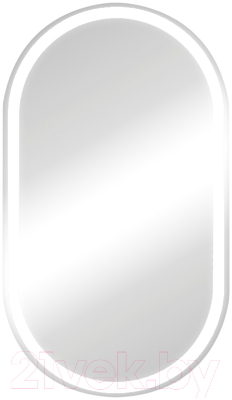 Шкаф с зеркалом для ванной Континент Elmage White Led 45x80