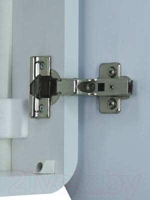 Шкаф с зеркалом для ванной Континент Elmage White Led 45x80