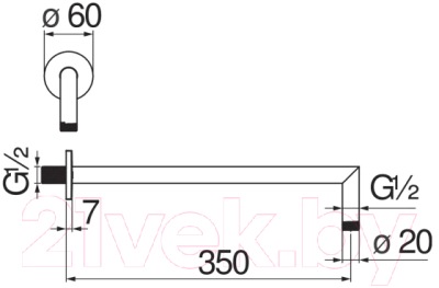 Душевой кронштейн Nobili AD138/44WM