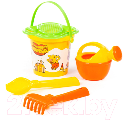 Набор игрушек для песочницы Полесье Оранжевая корова №2 / 83166 - фото