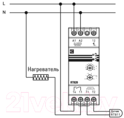 Реле температуры КС RT-820