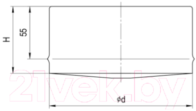 Заглушка дымохода Ferrum 430/0.5мм Ф115 / f1303