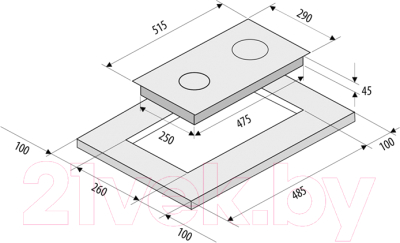 Газовая варочная панель Krona Partita 30 BL / КА-00003831