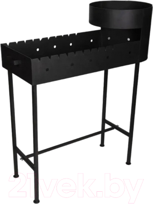 Мангал Grand Metall Invest разборный 3мм (12л, с подказанником) - фото