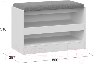 Тумба в прихожую ТриЯ Агата (белый)