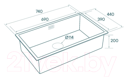 Мойка кухонная Paulmark PM807444-BG