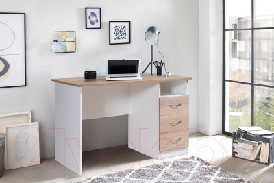 Письменный стол Мебель-Класс Альянс МКД-218 (белый/дуб сонома)