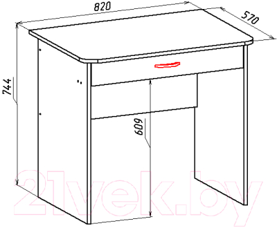 Письменный стол Мебель-Класс Форум (белый/дуб сонома)
