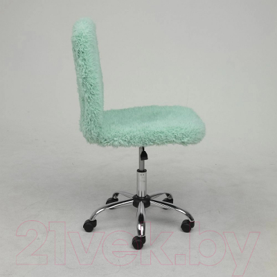 Кресло офисное AksHome Fluffy (искусственный мех мятный)