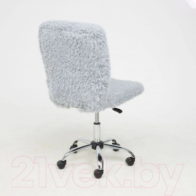 Кресло офисное AksHome Fluffy (искусственный мех серый)