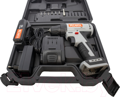 Аккумуляторная дрель-шуруповерт Ресанта ДА-20-2ЛК-Б (75/14/10)