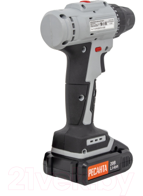 Аккумуляторная дрель-шуруповерт Ресанта ДА-20-2ЛК-Б (75/14/10)