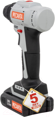 Аккумуляторная дрель-шуруповерт Ресанта ДА-20-2ЛК-Б (75/14/10)
