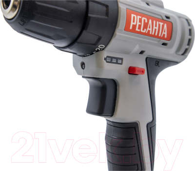 Аккумуляторная дрель-шуруповерт Ресанта ДА-20-2ЛК-Б (75/14/10)