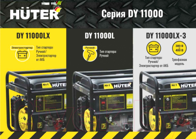 Бензиновый генератор Huter DY11000LX (64/1/72)