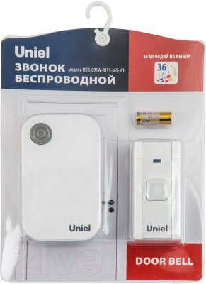 Электрический звонок Uniel UDB-091W-R1T1-36S-WH / UL-00006436