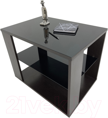 Журнальный столик Мебелик BeautyStyle 5 (венге/стекло черное)