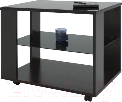 Журнальный столик Мебелик BeautyStyle 5 (венге/стекло черное)