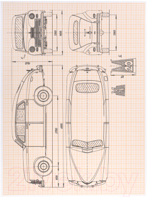 Набор миллиметровой бумаги Staff Масштабно-координатная А3 / 113489