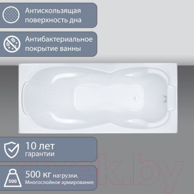 Ванна акриловая Triton Цезарь 180x80 (с каркасом, 2 экранами и сифоном)