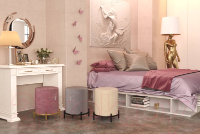 Пуф Sheffilton SHT-B6 / 208958 (пыльная роза/золото)