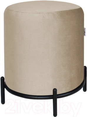 Пуф Sheffilton SHT-B6 / 208961 (ванильный крем/черный муар) - фото