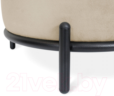 Пуф Sheffilton SHT-B6 / 208961 (ванильный крем/черный муар)