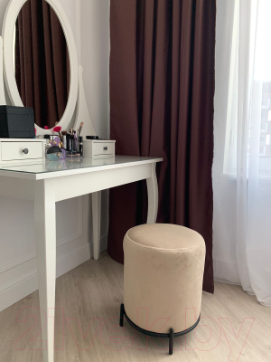 Пуф Sheffilton SHT-B6 / 208961 (ванильный крем/черный муар)