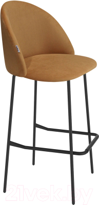 Стул барный Sheffilton SHT-ST35/S29 (горчичный/черный муар) - фото