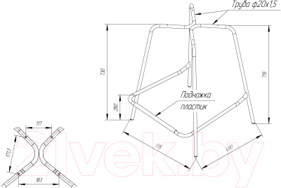 Стул барный Sheffilton SHT-ST35/S29 (горчичный/черный муар)