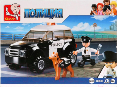 Конструктор Sluban Полиция. Городской патруль / M38-B0639 (78эл) - фото